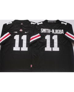 Men's Ohio State Buckeyes #11 SMITH-NJIGBA Black Stitched Jersey