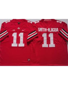 Men's Ohio State Buckeyes #11 SMITH-NJIGBA Red Stitched Jersey