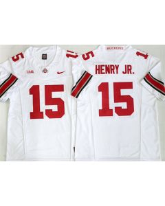 Men's Ohio State Buckeyes #15 Chris Henry Jr White 2025 Vapor F.U.S.E. Limited Jersey (White)
