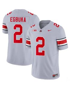 Men's Ohio State Buckeyes #2 Emeka Egbuka Gray 2023 F.U.S.E. Limited Stitched Jersey