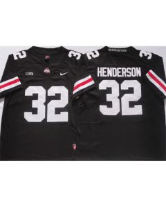 Men's Ohio State Buckeyes #32 HENDERSON Black Stitched Jersey