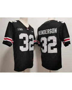 Men's Ohio State Buckeyes #32 TreVeyon Henderson Black 2023 F.U.S.E. Limited Stitched Jersey