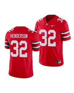 Men's Ohio State Buckeyes #32 TreVeyon Henderson Red Stitched Jersey