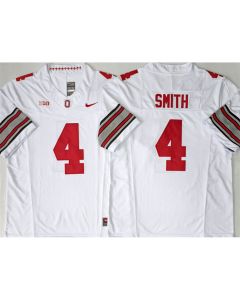 Men's Ohio State Buckeyes #4 Jeremiah Smith White Vapor F.U.S.E. Limited Jersey