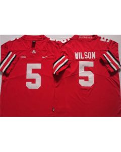 Men's Ohio State Buckeyes #5 WILSON Red Stitched Jersey