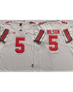 Men's Ohio State Buckeyes #5 WILSON White Stitched Jersey