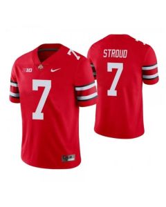Men's Ohio State Buckeyes #7 C.J. Stroud Red Vapor Limited Stitched Jersey