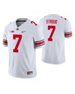 Men's Ohio State Buckeyes #7 C.J. Stroud White Vapor Limited Stitched Jersey