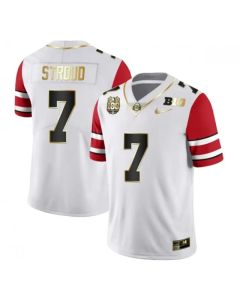 Men's Ohio State Buckeyes #7 CJ Stroud White Stitched Football Jersey
