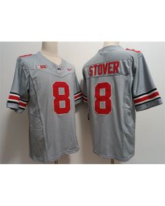 Men's Ohio State Buckeyes #8 Cade Stover Grey 2023 F.U.S.E. Limited Stitched Jersey