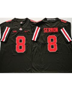 Men's Ohio State Buckeyes #8 Trey Sermon Black Stitched NCAA Jersey