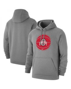 Men's Ohio State Buckeyes Grey Basketball Pullover Hoodie