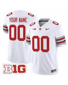 Men's Ohio State Buckeyes White 2025/26 Vapor F.U.S.E. Limited Stitched Custom Jersey (White)