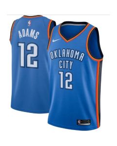 Men's Oklahoma City Thunder #12 Steven Adams Blue Icon Edition Stitched NBA Jersey