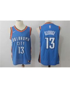 Men's Oklahoma City Thunder #13 Paul George Blue Stitched NBA Jersey