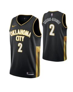 Men's Oklahoma City Thunder #2 Shai Gilgeous-Alexander Black 2019 City Edition Stitched NBA Jersey