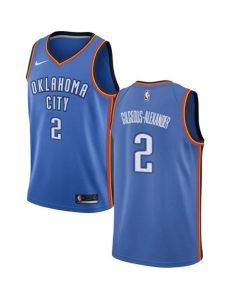 Men's Oklahoma City Thunder #2 Shai Gilgeous-Alexander Blue Stitched Basketball Jersey