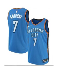 Men's Oklahoma City Thunder #7 Carmelo Anthony Blue Icon Edition Stitched NBA Jersey