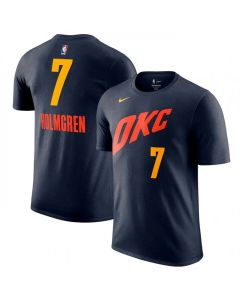 Men's Oklahoma City Thunder #7 Chet Holmgren 2023/24 City Edition Name & Number T-Shirt