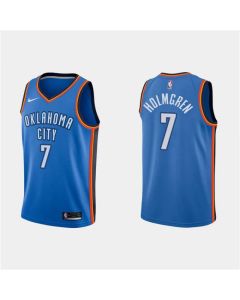 Men's Oklahoma City Thunder #7 Chet Holmgren Blue Icon Edition Stitched Basketball Jersey