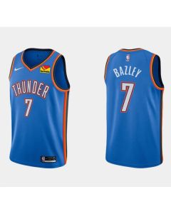 Men's Oklahoma City Thunder #7 Darius Bazley Blue Stitched Basketball Jersey
