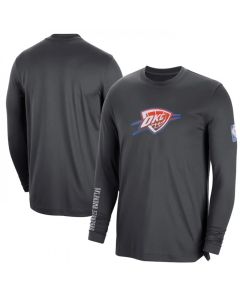 Men's Oklahoma City Thunder Black 2022/23 City Edition Essential Expressive Long Sleeve T-Shirt