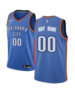 Men's Oklahoma City Thunder Blue Customized Stitched NBA Jersey