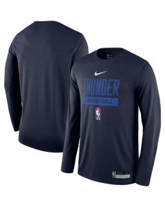 Men's Oklahoma City Thunder Navy 2022/23 Legend On-Court Practice Performance Long Sleeve T-Shirt