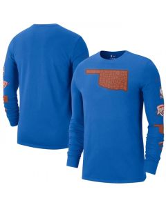 Men's Oklahoma City Thunder Royal 2022/23 City Edition Essential Expressive Long Sleeve T-Shirt