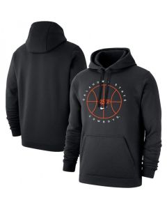 Men's Oklahoma State Cowboys Black Basketball Icon Club Fleece Pullover Hoodie
