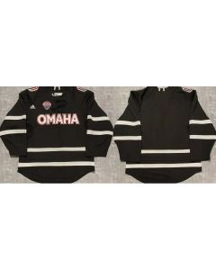 Men's Omaha Mavericks Black Stitched Hockey Jersey