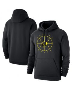 Men's Oregon Ducks Black Basketball Icon Club Fleece Pullover Hoodie