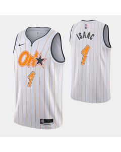 Men's Orlando Magic #1 Jonathan Isaac 2020-21 White City Edition Stitched Swingman Jersey