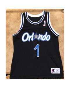 Men's Orlando Magic #1 Penny Hardaway Black Stitched Jersey