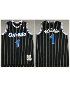 Men's Orlando Magic #1 Tracy McGrady 2003-04 Black Stitched Jersey