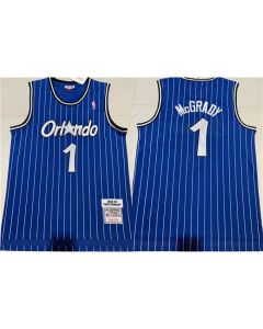 Men's Orlando Magic #1 Tracy McGrady Blue Stitched Jersey