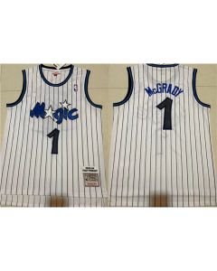 Men's Orlando Magic #1 Tracy McGrady White Stitched Jersey
