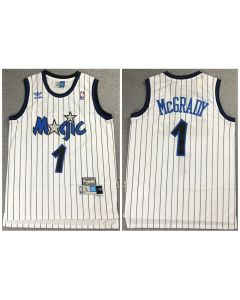 Men's Orlando Magic #1 Tracy McGrady White Throwback Stitched Jersey