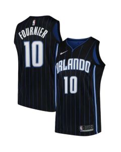 Men's Orlando Magic #10 Evan Fournie Black Icon Edition Stitched Swingman Jersey