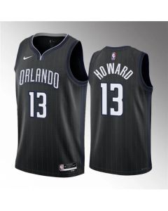 Men's Orlando Magic #13 Jett Howard Black 2023 Draft City Edition Stitched Basketball Jersey