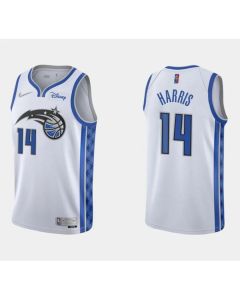 Men's Orlando Magic #14 Gary Harris White Stitched Swingman Jersey