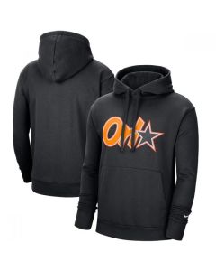 Men's Orlando Magic 2021 Black City Edition Essential Logo Fleece Pullover Hoodie