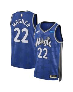 Men's Orlando Magic #22 Franz Wagner Blue 2023/24 Classic Edition Stitched Basketball Jersey