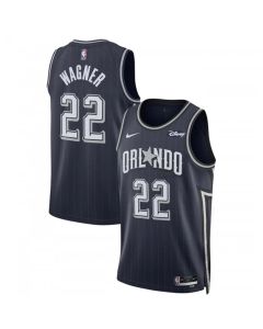 Men's Orlando Magic #22 Franz Wagner Navy 2023/24 City Edition Stitched Basketball Jersey