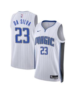 Men's Orlando Magic #23 Tristan Da Silva White 2024 Draft Association Edition Stitched Basketball Jersey