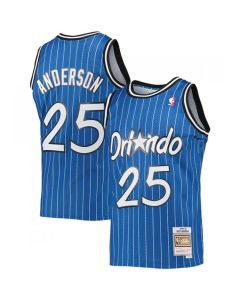 Men's Orlando Magic #25 Nick Anderson 1994-95 Blue Stitched Jersey