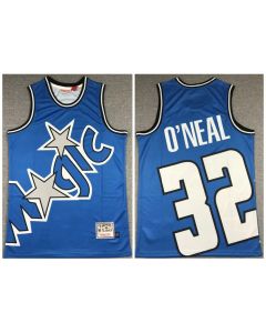 Men's Orlando Magic #32 Shaquille O'Neal Blue Big Face Stitched Jersey