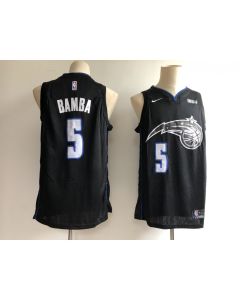 Men's Orlando Magic #5 Mohamed Bamba Black 2018/19 City Edition Swingman Stitched NBA Jersey
