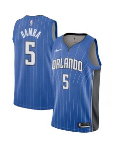 Men's Orlando Magic #5 Mohamed Bamba Royal Swingman Jersey
