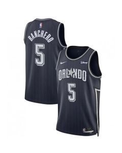 Men's Orlando Magic #5 Paolo Banchero Navy 2023/24 City Edition Stitched Basketball Jersey